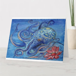 "Octopalotus" - Octopus avec carte de voeux Lotus