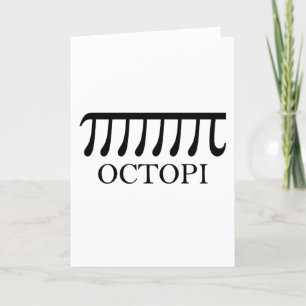 Octopi - Funny Pi Octopus Math Feiertagskarte