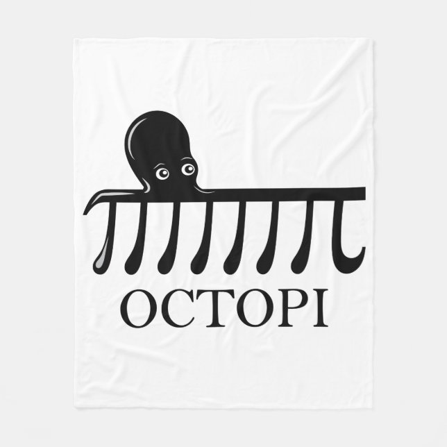 Octopi - Funny Pi Octopus Math Fleecedecke (Vorderseite)