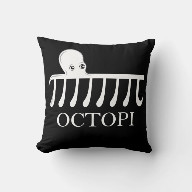 Octopi - Funny Pi Octopus Math Kissen (Vorderseite)