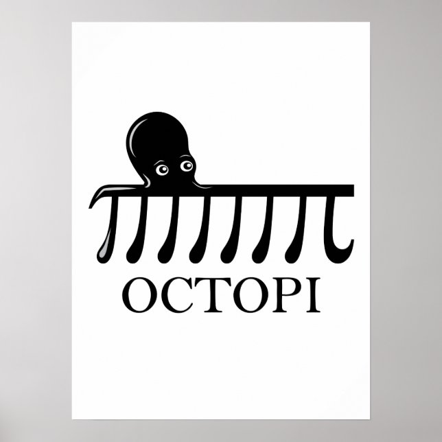 Octopi - Funny Pi Octopus Math Poster (Vorne)