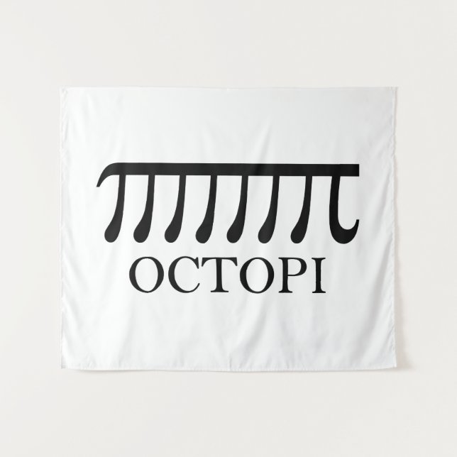 Octopi - Funny Pi Octopus Math Wandteppich (Vorderseite (Horizontal))