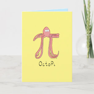 Octopi Octopus Pi Day Cartes de voeux amusantes