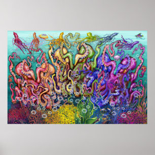 Octopi Sextet Poster