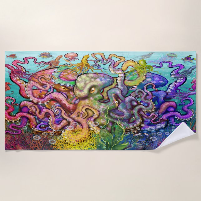 Octopi Strandtuch (Vorderseite)