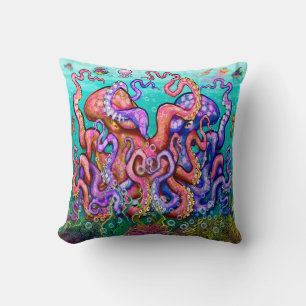 Octopi Throw Pillow Kissen