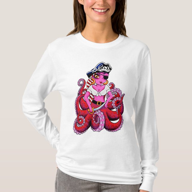 Octopirate T-Stück T-Shirt (Vorderseite)