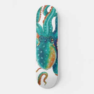 Octopis aquamariner TentakelnWatercolor Skateboard