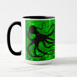 Octopodes sur le vert, espoir - 15 onces. Tasse