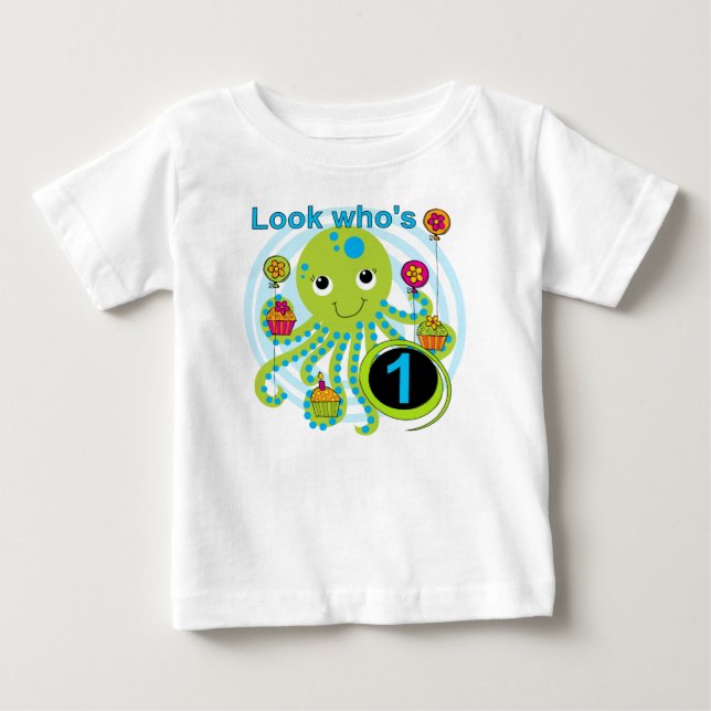 Octopus 1er Anniversaire T-shirts et cadeaux (Devant)