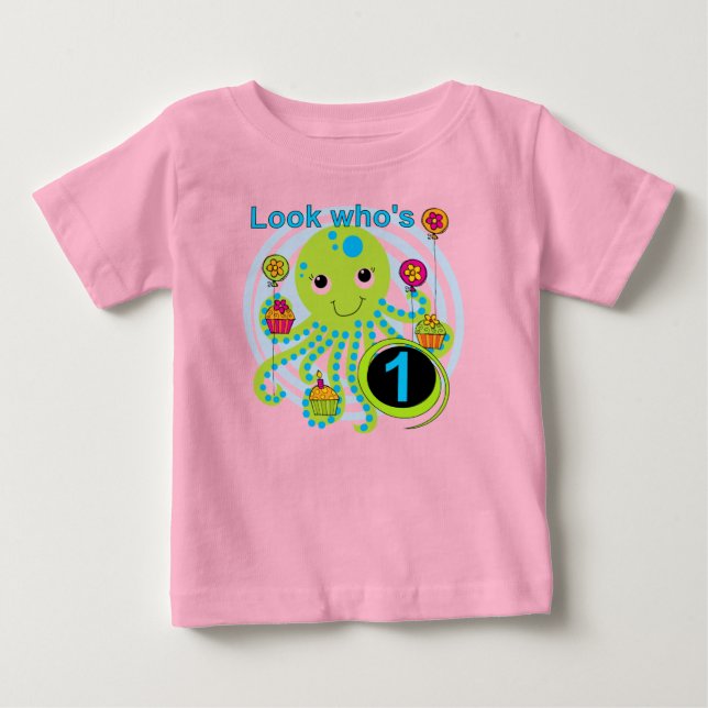 Octopus 1er Anniversaire T-shirts et cadeaux (Devant)