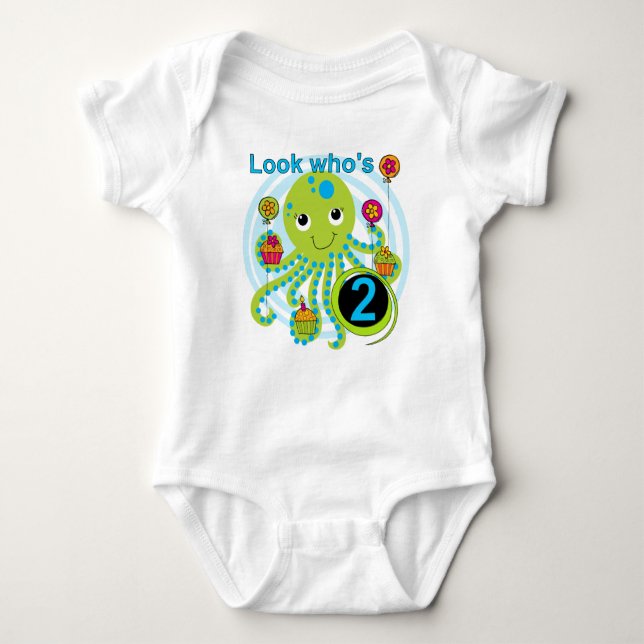 Octopus 2e anniversaire T-shirts et cadeaux (Devant)