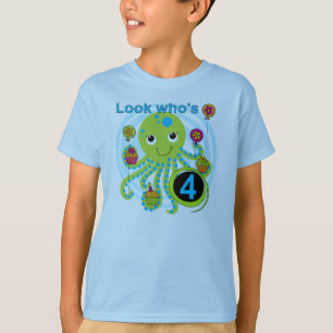 Octopus 4e anniversaire T-shirts et cadeaux