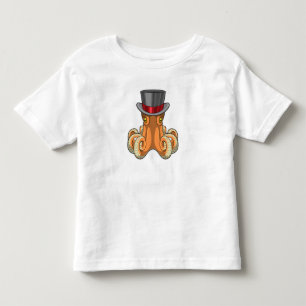 Octopus als Gentleman mit Top-Hut Kleinkind T-shirt