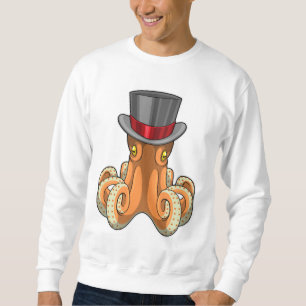 Octopus als Gentleman mit Top-Hut Sweatshirt