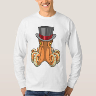 Octopus als Gentleman mit Top-Hut T-Shirt