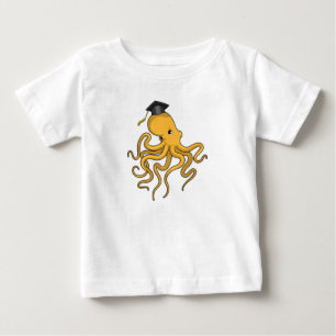 Octopus als Student mit Diplom Baby T-shirt