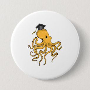 Octopus als Student mit Diplom Button