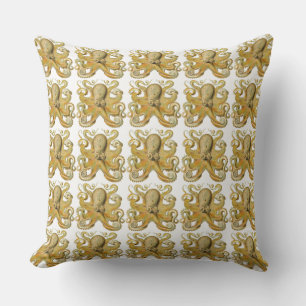 Octopus antike Illustration Seeungeheuer Kissen