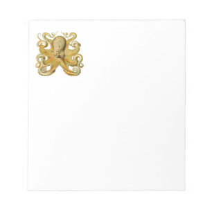 Octopus antike Illustration Seeungeheuer Notizblock