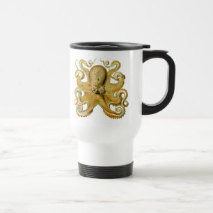 Octopus antike Illustration Seeungeheuer Reisebecher