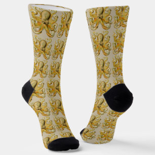 Octopus antike Illustration Seeungeheuer Socken