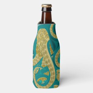 Octopus Aquamarin Gold Flasche Cooler Flaschenkühler