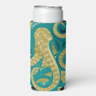 Octopus Aquamarin Gold kann kühler werden Selters Dosenkühler