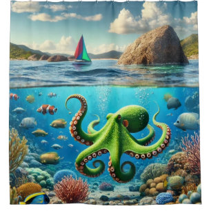 Octopus Art Duschvorhang