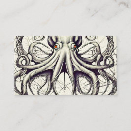 Octopus Artwork Visitenkarte Ozeanliebhaber Surfer