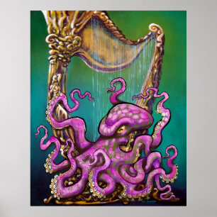 Octopus avec Poster de Harpe