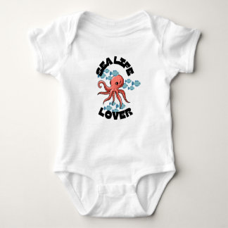 Octopus Baby Jersey Bodysuit Strampler