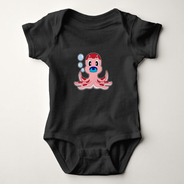 Octopus Baby Schnuller Baby Strampler (Vorderseite)