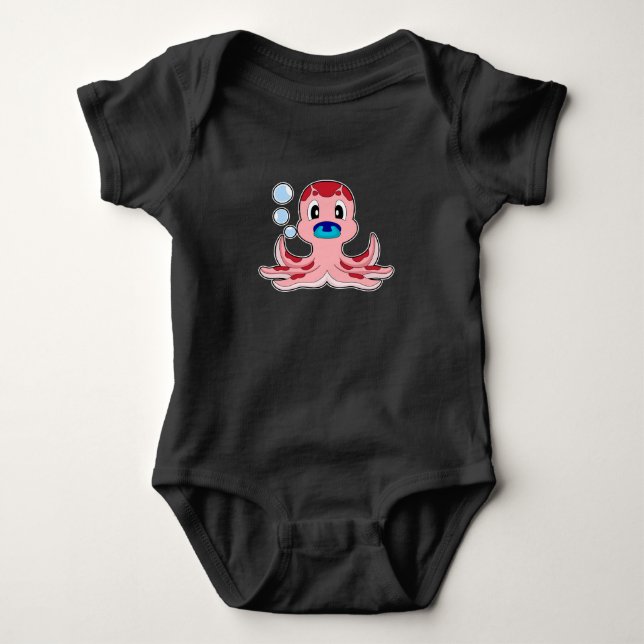 Octopus Baby Schnuller Strampler (Vorderseite)