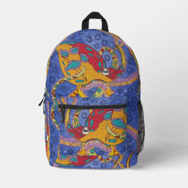 Octopus Back Pack Buchtasche Bedruckter Rucksack