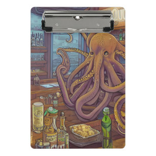 Octopus-Barkeeper Mini Klemmbrett