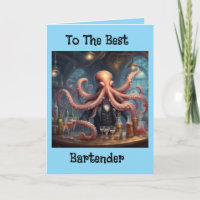 Octopus Barkeeper Multitasking-Mixologe Geburtstag