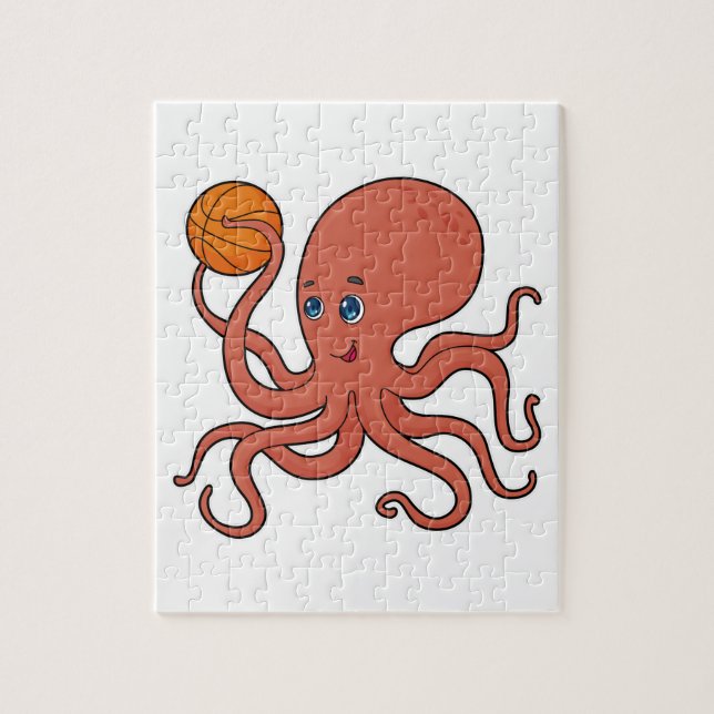 Octopus Basketball-Spieler Basketball (Vertikal)