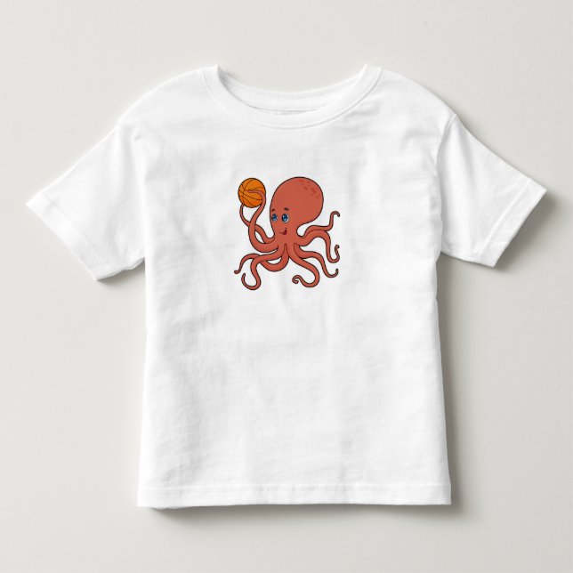 Octopus Basketball-Spieler Basketball Kleinkind T-shirt (Vorderseite)