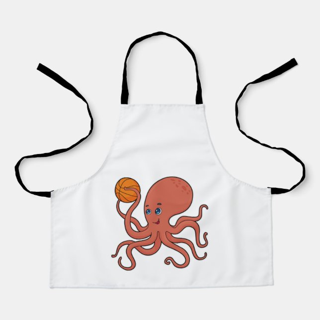 Octopus Basketball-Spieler Basketball Schürze (Vorderseite)