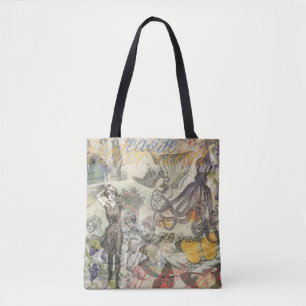 Octopus Beach Antique Coastal Steampunk Tasche