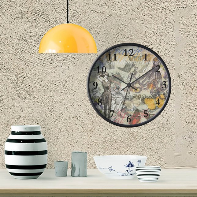 Octopus Beach Antique Coastal Steampunk Uhr (Von Creator hochgeladen)