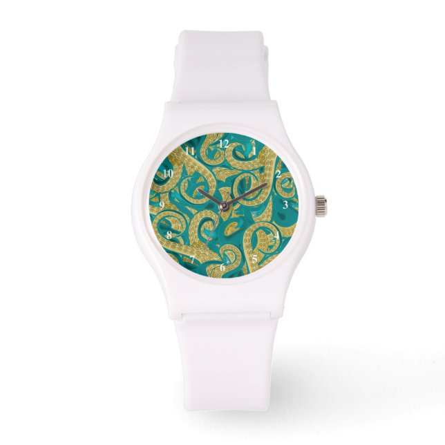 Octopus beobachtet modernes Design Armbanduhr (Vorderseite)