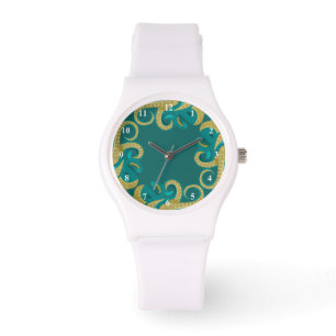 Octopus beobachtet modernes Design Armbanduhr