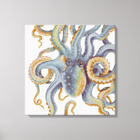 Octopus Blue Pastellfarben