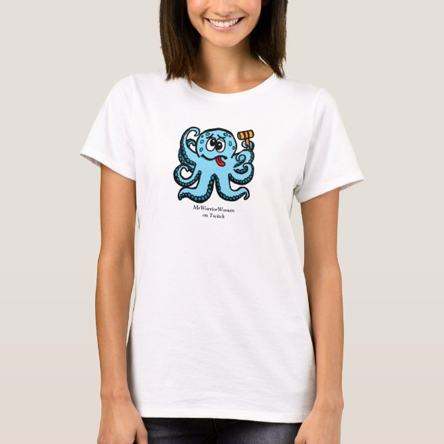 Octopus Bonk, MeWarriorFrau auf Twitch T-Shirt (Vorderseite)