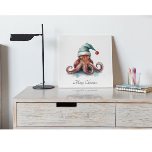 Octopus Christmas Joy, Brauch Leinwanddruck