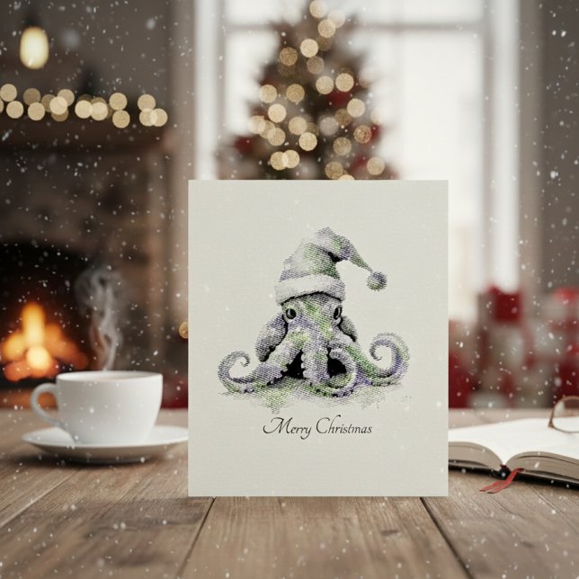Octopus Christmas Joy, Brauch Permastempel (Von Creator hochgeladen)