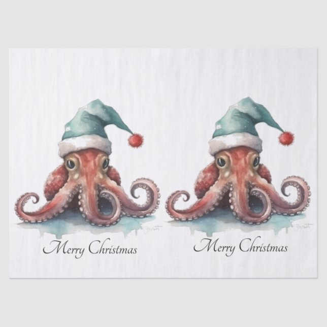 Octopus Christmas Joy, Brauch Seidenpapier (Vorderseite)