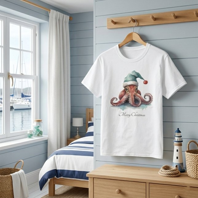 Octopus Christmas Joy, Brauch T-Shirt (Von Creator hochgeladen)